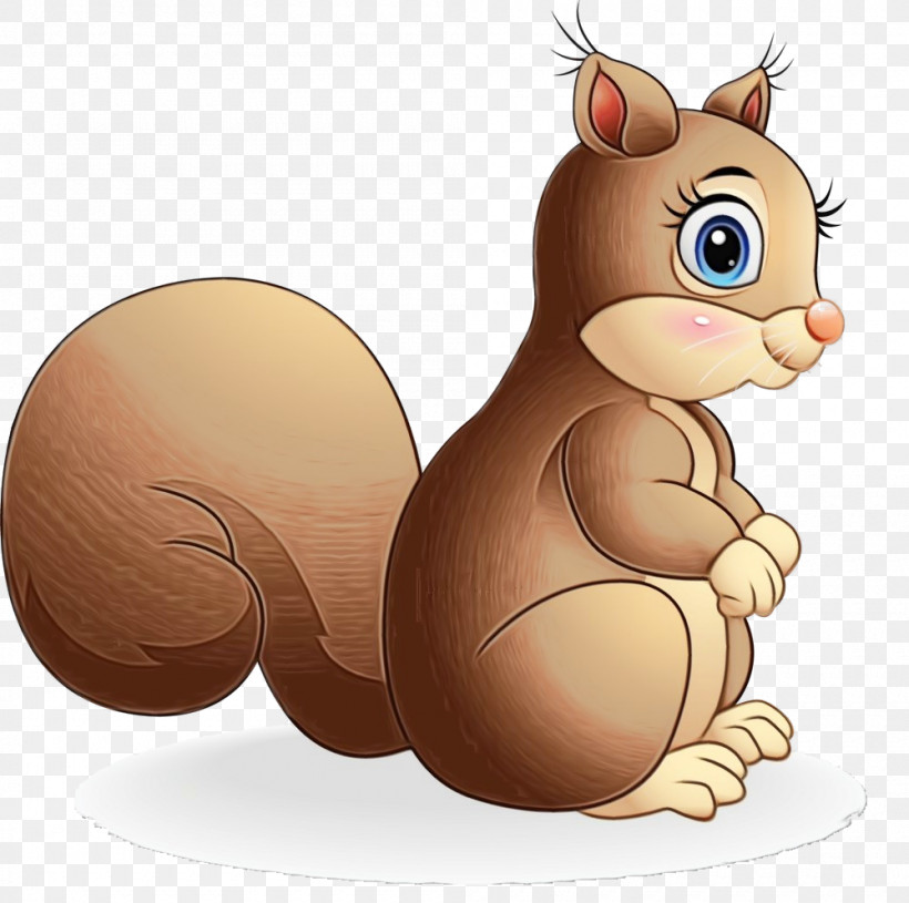 Squirrel Cartoon Eurasian Red Squirrel Tail Animation, PNG, 1000x995px, Watercolor, Animal Figure, Animation, Cartoon, Eurasian Red Squirrel Download Free