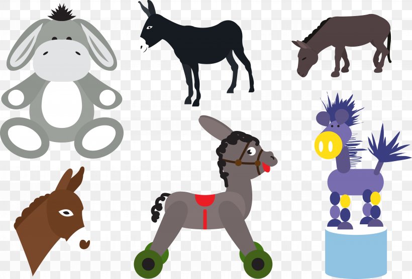 Donkey Horse Cartoon Illustration, PNG, 5505x3734px, Donkey, Art, Cartoon, Deer, Dog Like Mammal Download Free