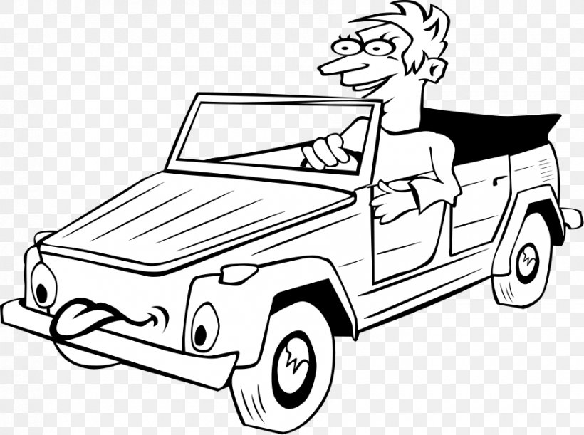 Cartoon Clip Art, PNG, 900x671px, Car, Automotive Design, Automotive Exterior, Black And White, Brand Download Free
