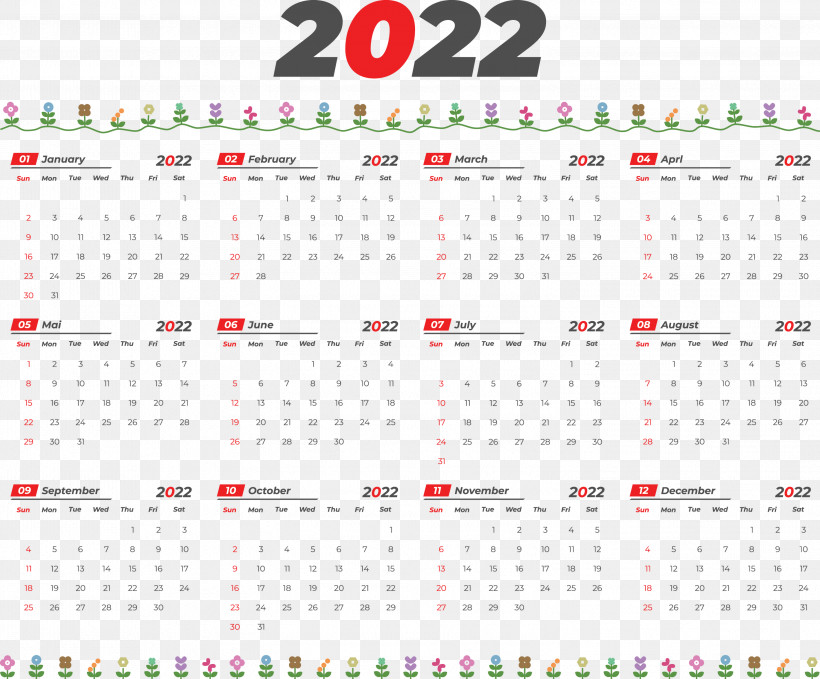 Printable Yearly Calendar 2022 2022 Calendar Template, PNG, 2999x2485px, Line, Calendar System, Geometry, Mathematics, Meter Download Free