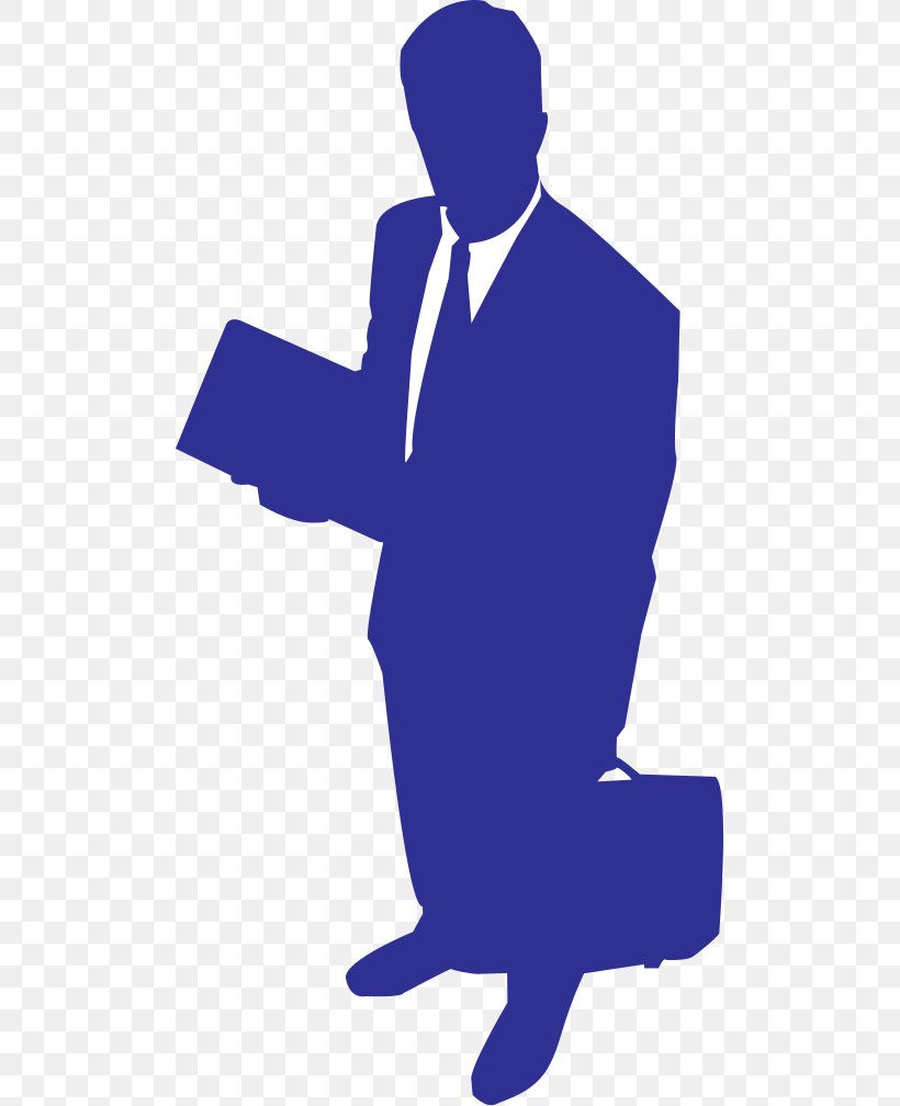Businessperson Silhouette Clip Art, PNG, 500x1008px, Businessperson, Blue, Business, Corporation, Electric Blue Download Free