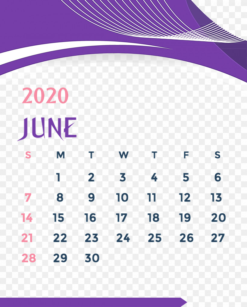 Calendar System Font Line Purple Point, PNG, 2419x3000px, 2020 Calendar, June 2020 Printable Calendar, Area, Calendar System, June 2020 Calendar Download Free