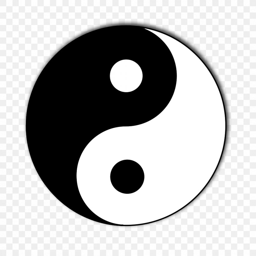 Yin And Yang Symbol Clip Art, PNG, 1000x1000px, Yin And Yang, Bagua, Black And White, Meaning, Number Download Free