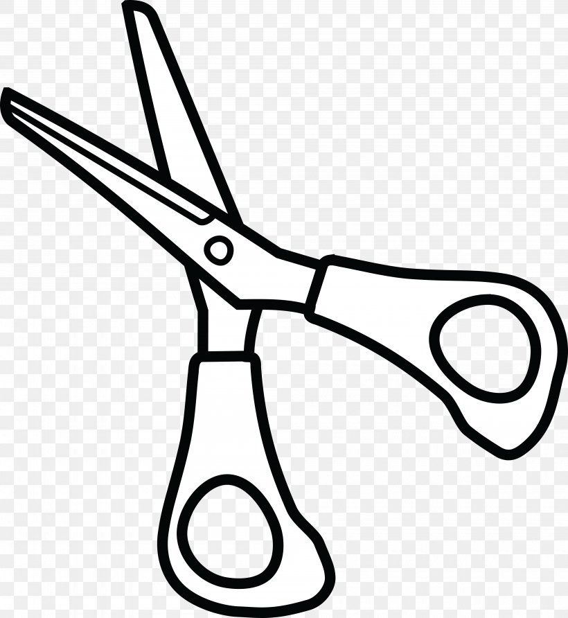 Hair-cutting Shears Scissors Clip Art, PNG, 4000x4354px, Haircutting Shears, Black And White, Cutting Hair, Document, Drawing Download Free