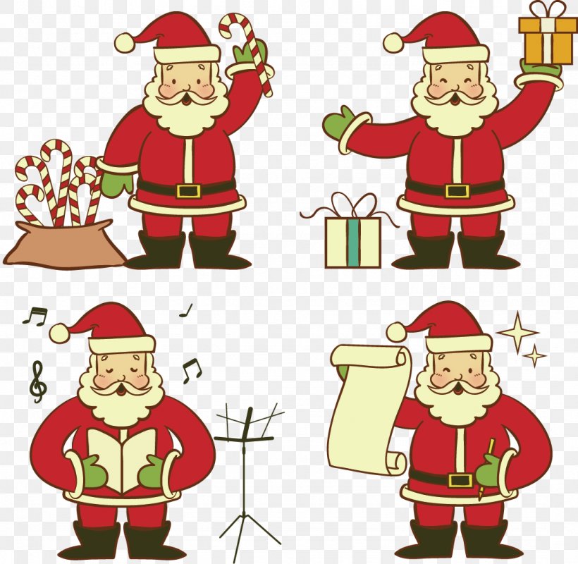 Santa Claus Christmas Ornament Clip Art, PNG, 1078x1053px, Santa Claus, Area, Art, Cartoon, Christmas Download Free