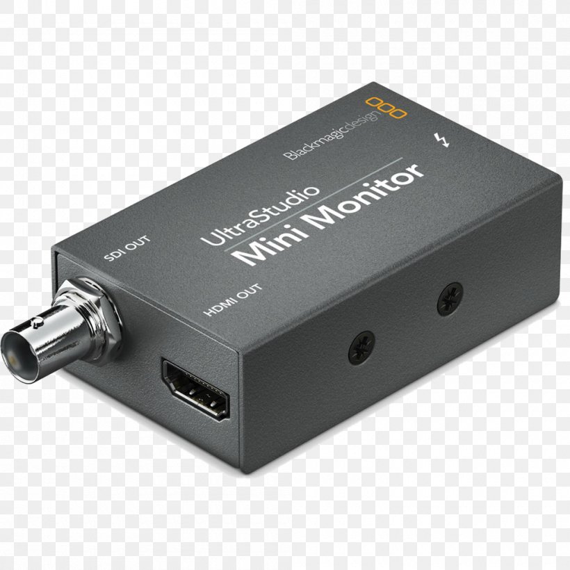 Blackmagic UltraStudio Mini Computer Monitors Blackmagic Design Serial Digital Interface HDMI, PNG, 1000x1000px, Computer Monitors, Adapter, Blackmagic Design, Broadcast Reference Monitor, Cable Download Free