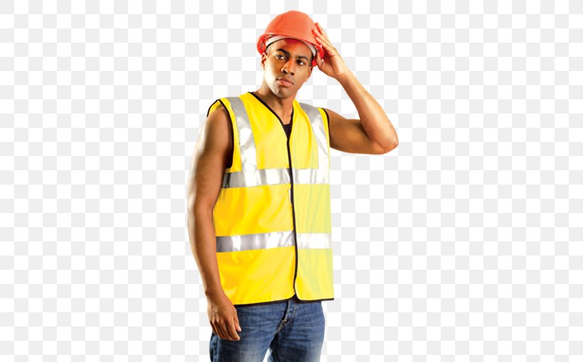 Gilets High-visibility Clothing T-shirt Personal Protective Equipment, PNG, 340x510px, Gilets, Clothing, Clothing Sizes, Dress Shirt, Hard Hat Download Free