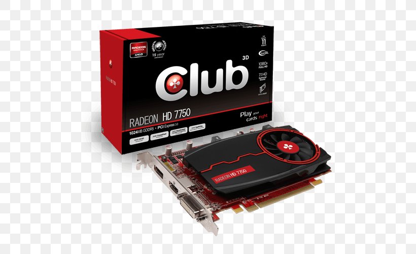 Graphics Cards & Video Adapters Club 3D Radeon HD 7000 Series GDDR5 SDRAM, PNG, 500x500px, Graphics Cards Video Adapters, Advanced Micro Devices, Amd Radeon Hd 6450, Amd Radeon Hd 7870, Ati Technologies Download Free