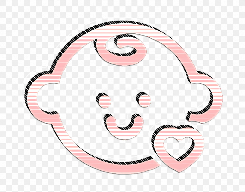 Heart Icon Baby Pack 1 Icon Baby Head With A Small Heart Outline Icon, PNG,  1284x1008px,
