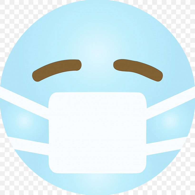 Moustache, PNG, 3000x3000px, Emoji With Mask, Blue, Convid, Corona, Coronavirus Download Free
