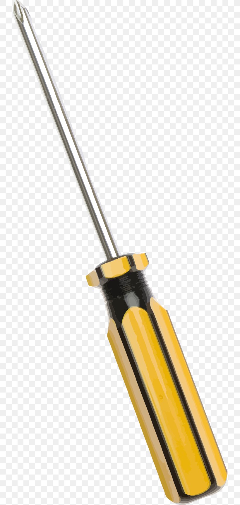 Screwdriver Euclidean Vector Tool Icon, PNG, 734x1724px, Screwdriver, Product Design, Tool, Vecteur, Yellow Download Free