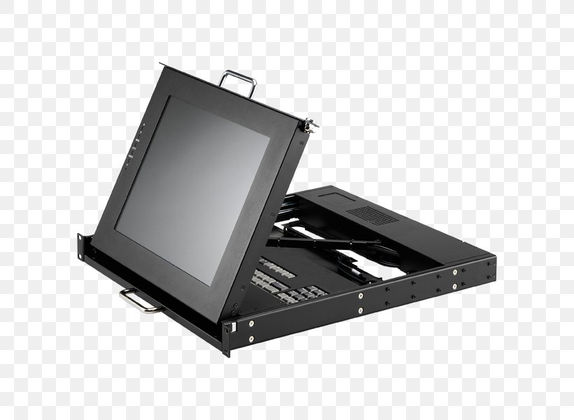 Computer Keyboard KVM Switches Laptop 19-inch Rack Computer Monitors, PNG, 600x600px, 19inch Rack, Computer Keyboard, Computer, Computer Accessory, Computer Monitor Accessory Download Free