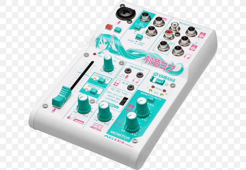 Audio Mixers Hatsune Miku Yamaha Corporation Crypton Future Media, PNG, 630x567px, Audio Mixers, Audio, Crypton Future Media, Effects Processors Pedals, Electronic Component Download Free