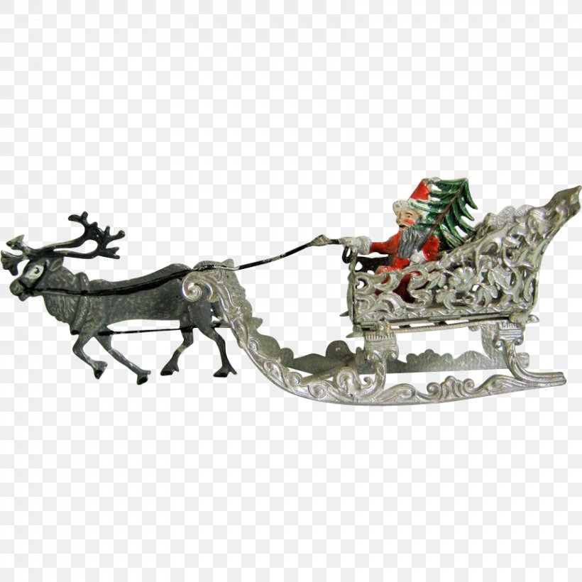 Santa Claus Reindeer Dollhouse Sled, PNG, 861x861px, Santa Claus, Chariot, Christmas, Christmas Decoration, Doll Download Free