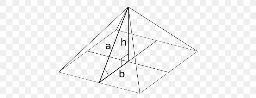Square Pyramid Mathematics Golden Ratio, PNG, 480x314px, Square Pyramid, Apothem, Area, Base, Black And White Download Free