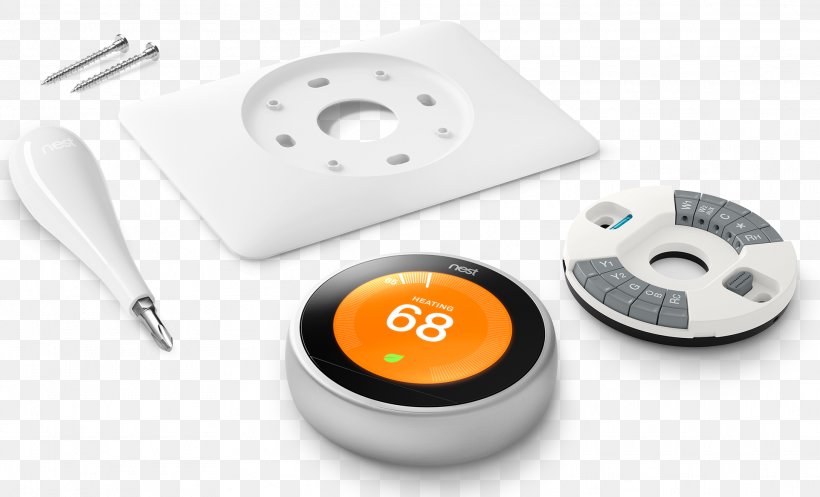 Nest Labs Nest Learning Thermostat Smart Thermostat Home Automation Kits, PNG, 1923x1166px, Nest Labs, Central Heating, Electronics, Google Store, Hardware Download Free