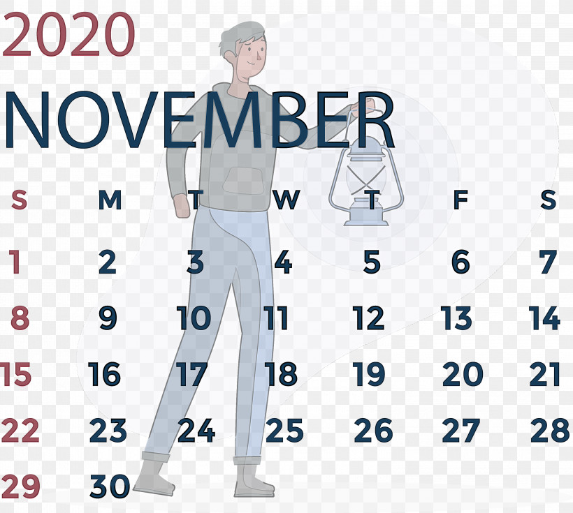November 2020 Calendar November 2020 Printable Calendar, PNG, 3000x2691px, November 2020 Calendar, Area, Line, November 2020 Printable Calendar, Outerwear Download Free