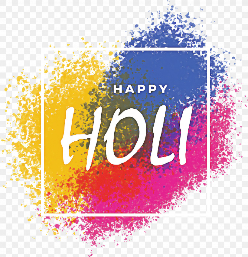 Happy Holi, PNG, 2890x3000px, Happy Holi, Line, Logo, Text, Yellow Download Free