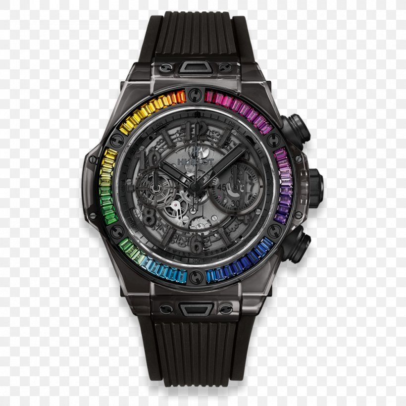Hublot Watch Chronograph Sapphire Strap, PNG, 1000x1000px, Hublot, Automatic Watch, Brand, Chronograph, Hublot Classic Fusion Download Free