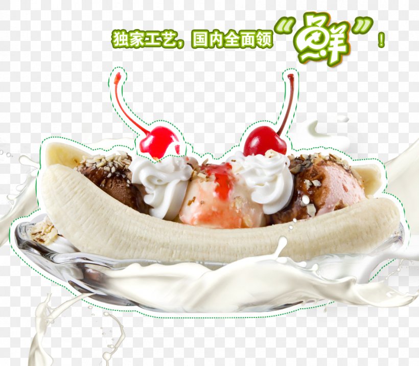 Ice Cream Milkshake Juice Banana Split Sundae, PNG, 950x830px, Ice Cream, Banana, Banana Split, Chocolate, Chocolate Syrup Download Free