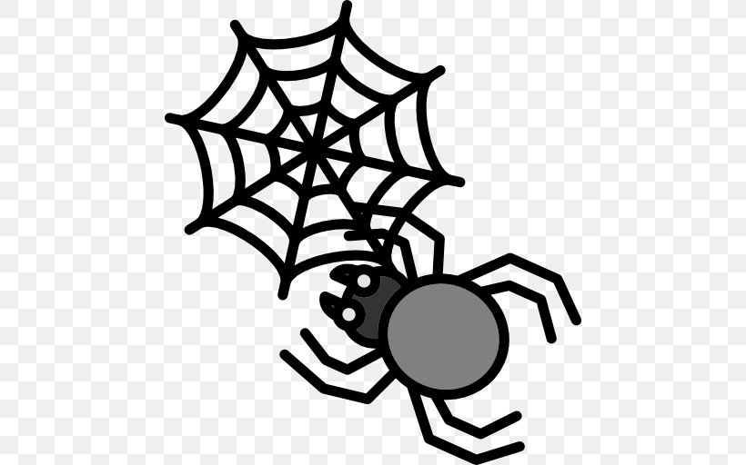 Spider Web Silhouette Drawing Clip Art, PNG, 512x512px, Spider, Arachnid, Artwork, Black And White, Branch Download Free