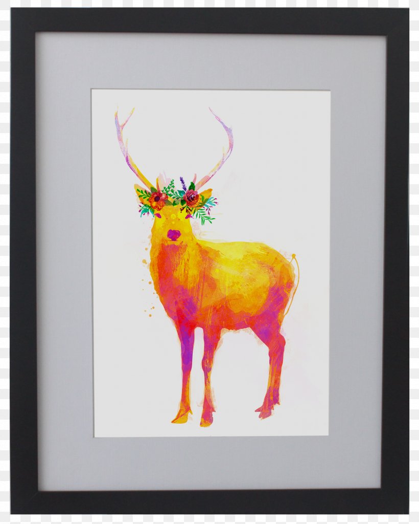 Reindeer Painting Antler Modern Art, PNG, 1701x2126px, Reindeer, Antler, Art, Deer, Horn Download Free