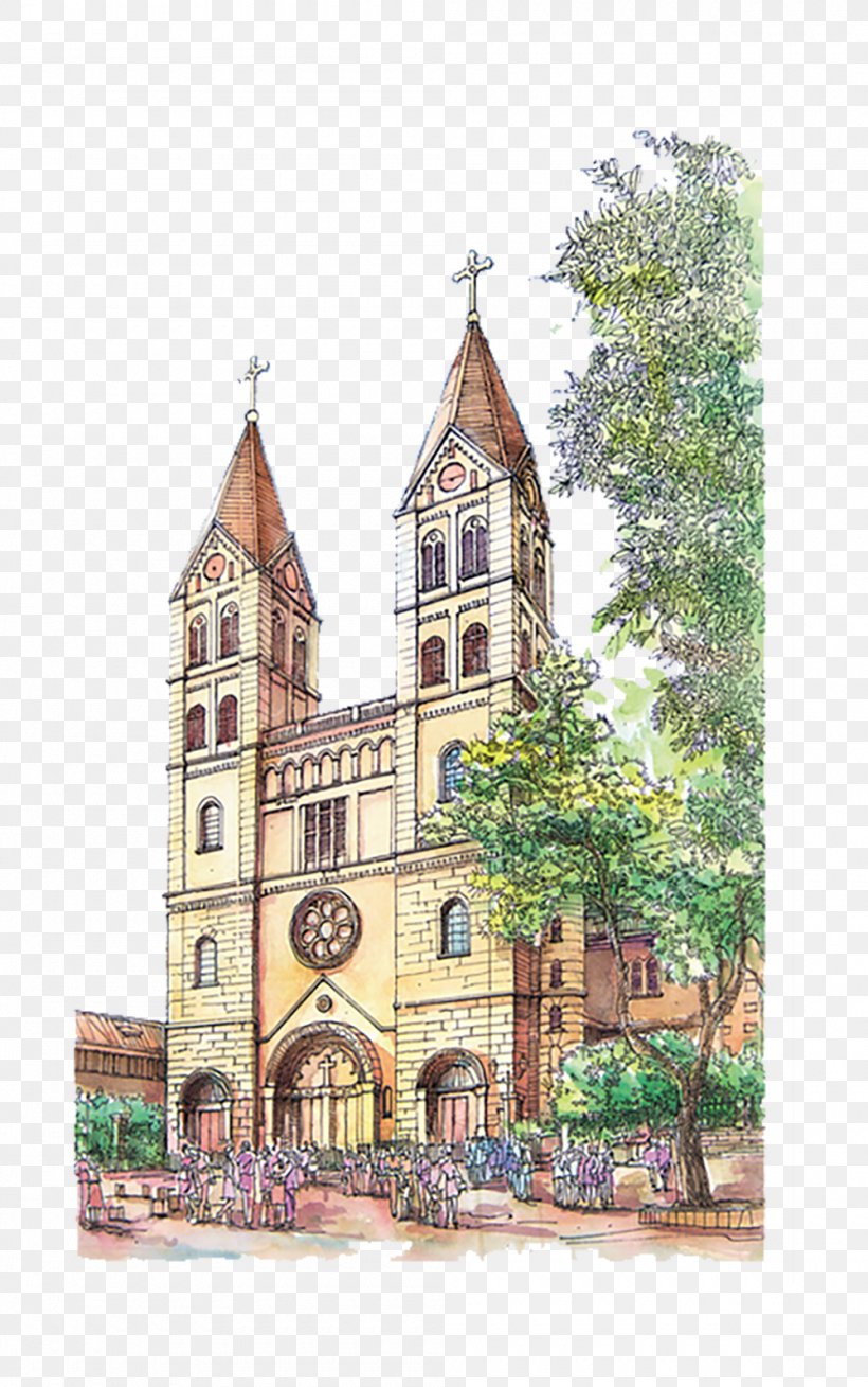 Europe Watercolor Painting Architecture, PNG, 1000x1597px, Europe, Architecture, Building, Cathedral, Chapel Download Free