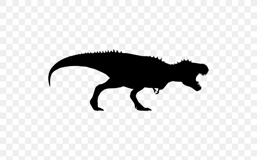 Tyrannosaurus Brachiosaurus Daspletosaurus Dinosaur Clip Art, PNG, 512x512px, Tyrannosaurus, Black And White, Brachiosaurus, Cdr, Daspletosaurus Download Free