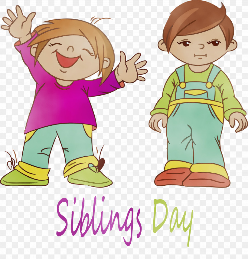 Cartoon Child Sharing Happy Toddler, PNG, 2876x3000px, Siblings Day, Cartoon, Child, Child Art, Gesture Download Free