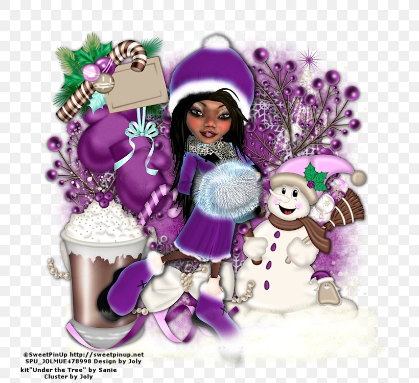 Christmas Ornament Doll, PNG, 750x750px, Christmas Ornament, Christmas, Doll, Purple, Violet Download Free