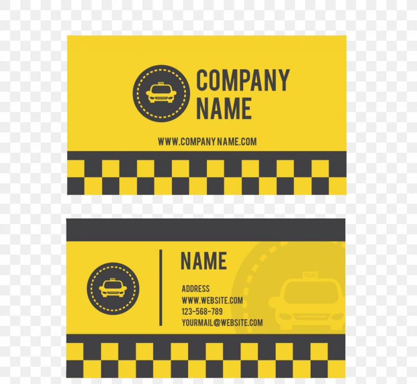 Taxi Driver Business Card Yellow Cab Taxi Driver, PNG, 1024x942px, Taxi, Brand, Business Cards, Driver, Gratis Download Free