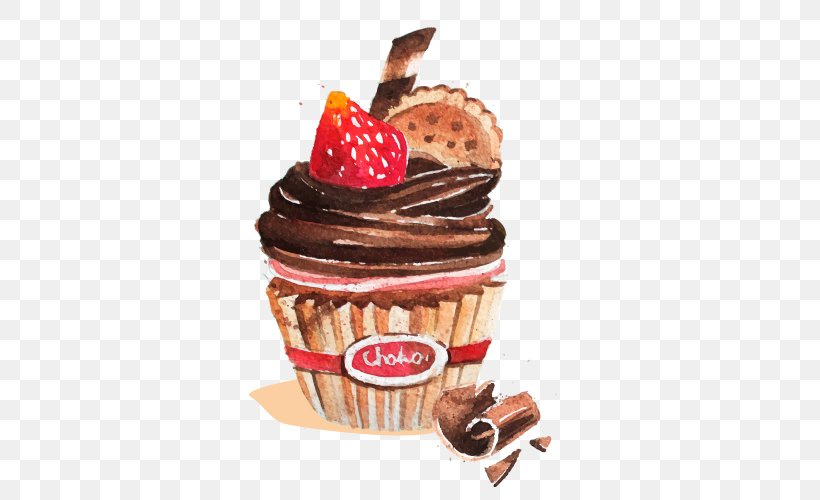 Cupcake Chocolate Cake Birthday Cake Candy, PNG, 500x500px, Cupcake, Birthday Cake, Buttercream, Cake, Candy Download Free