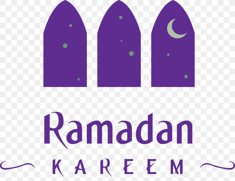 Ramadan Mubarak Ramadan Kareem, PNG, 3000x2316px, Ramadan Mubarak, Logo, Purple, Ramadan Kareem, Text Download Free