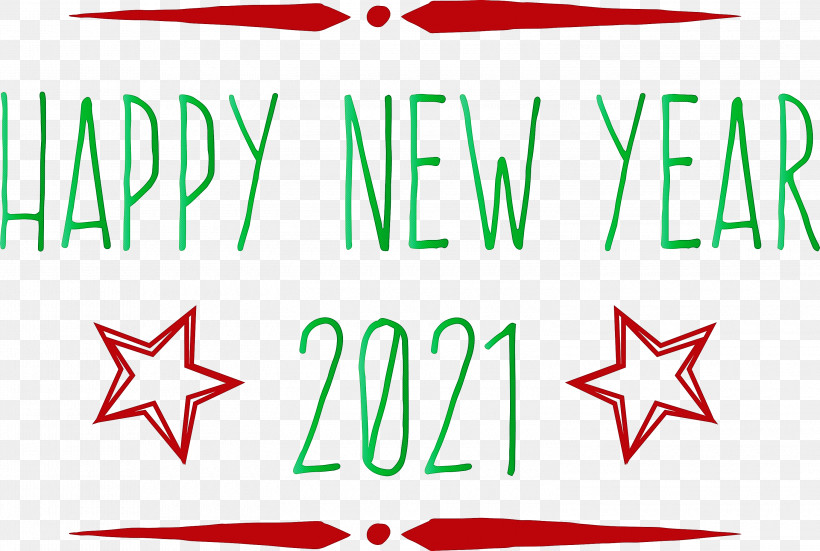 Happy New Year, PNG, 3000x2018px, Happy New Year, Green, Leaf, Line, Logo Download Free