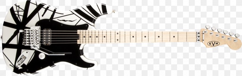 Fender Stratocaster Peavey EVH Wolfgang Guitar Frankenstrat Floyd Rose, PNG, 2400x762px, 5150, Fender Stratocaster, Black And White, Charvel, Eddie Van Halen Download Free