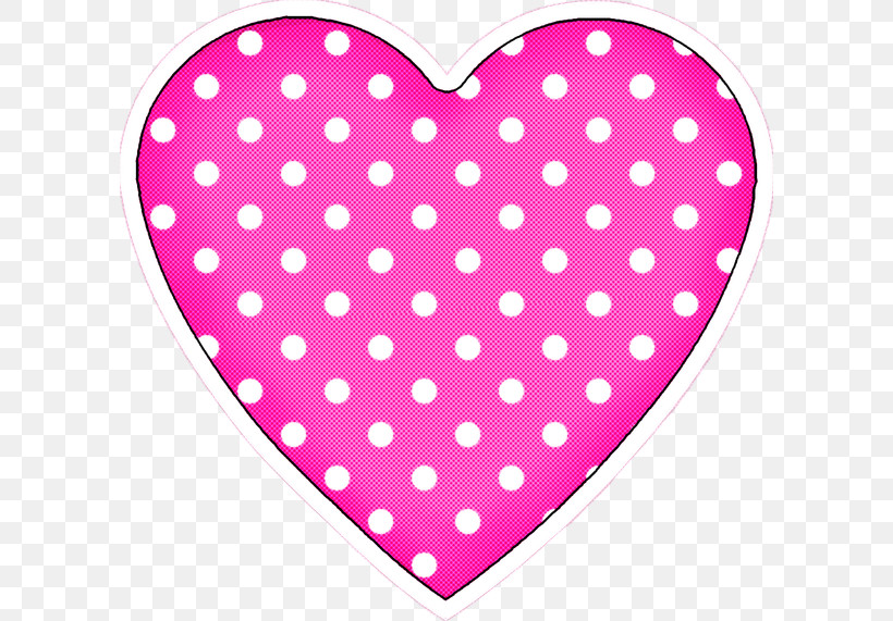 Polka Dot, PNG, 600x571px, Pink, Heart, Line, Magenta, Polka Dot Download Free