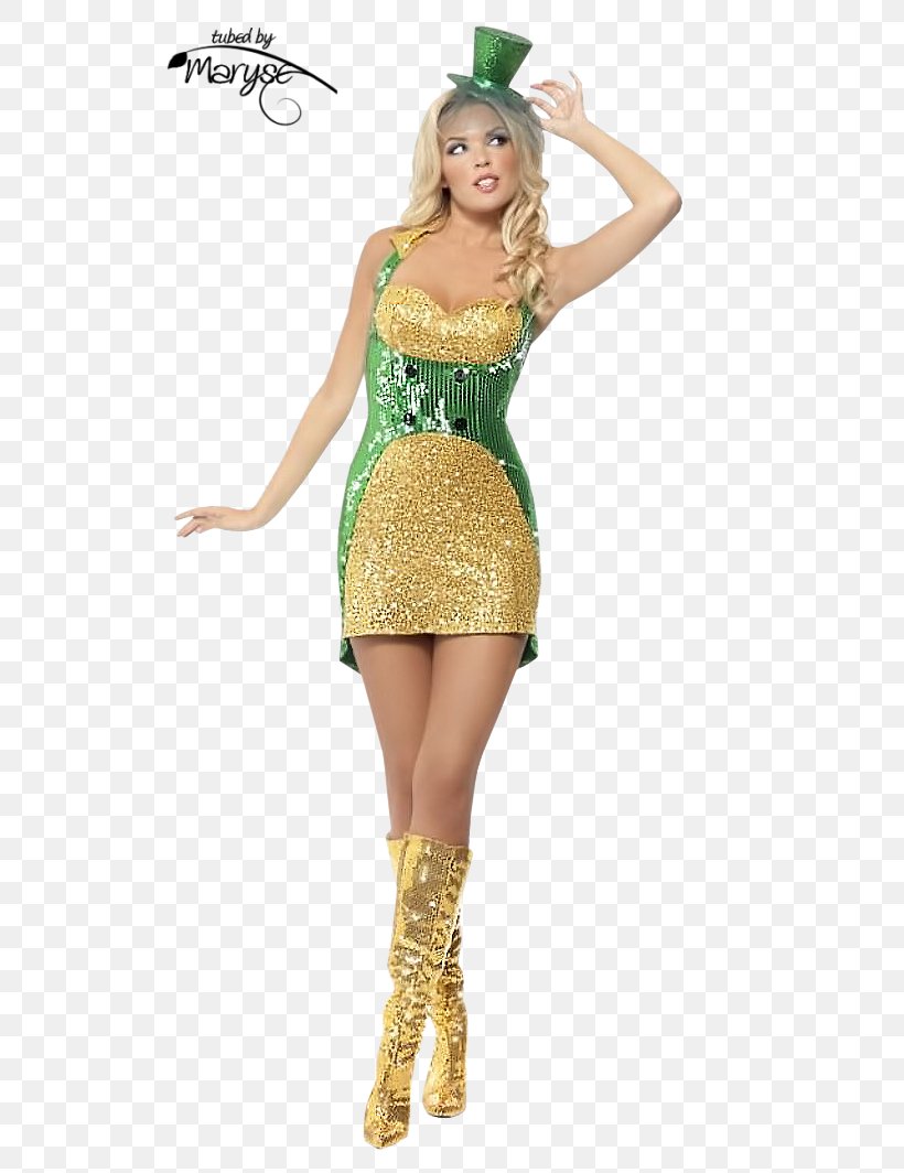 Saint Patrick's Day Costume Shamrock Holiday Leprechaun, PNG, 553x1064px, Costume, Clothing, Clothing Accessories, Clover, Costume Design Download Free