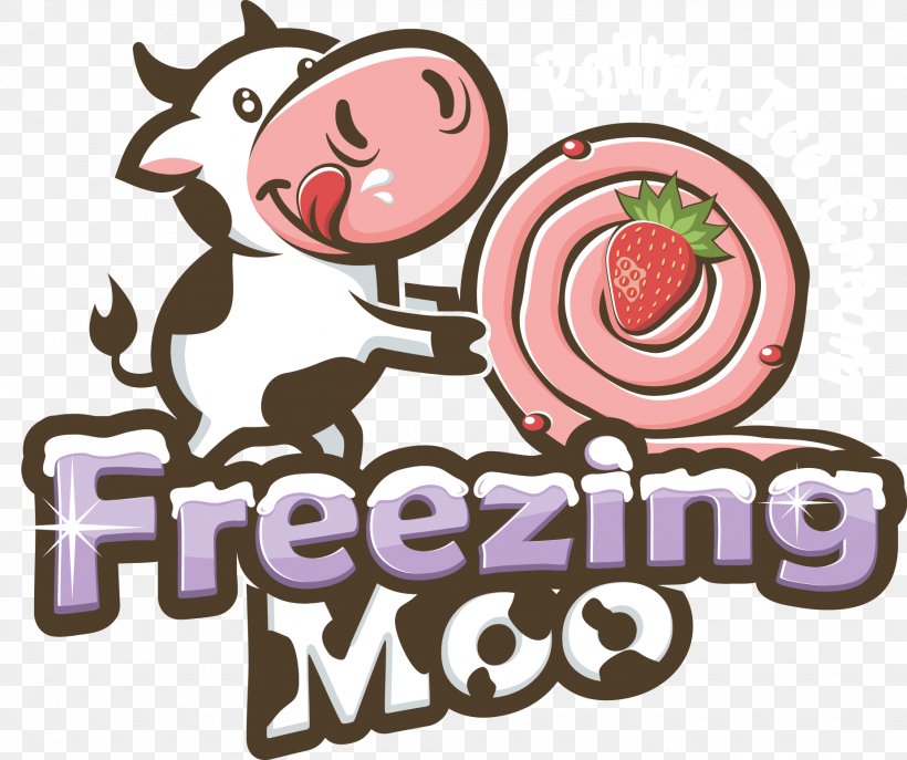 Freezing Moo Rolling Ice Cream Stir-fried Ice Cream, PNG, 1851x1551px, Watercolor, Cartoon, Flower, Frame, Heart Download Free