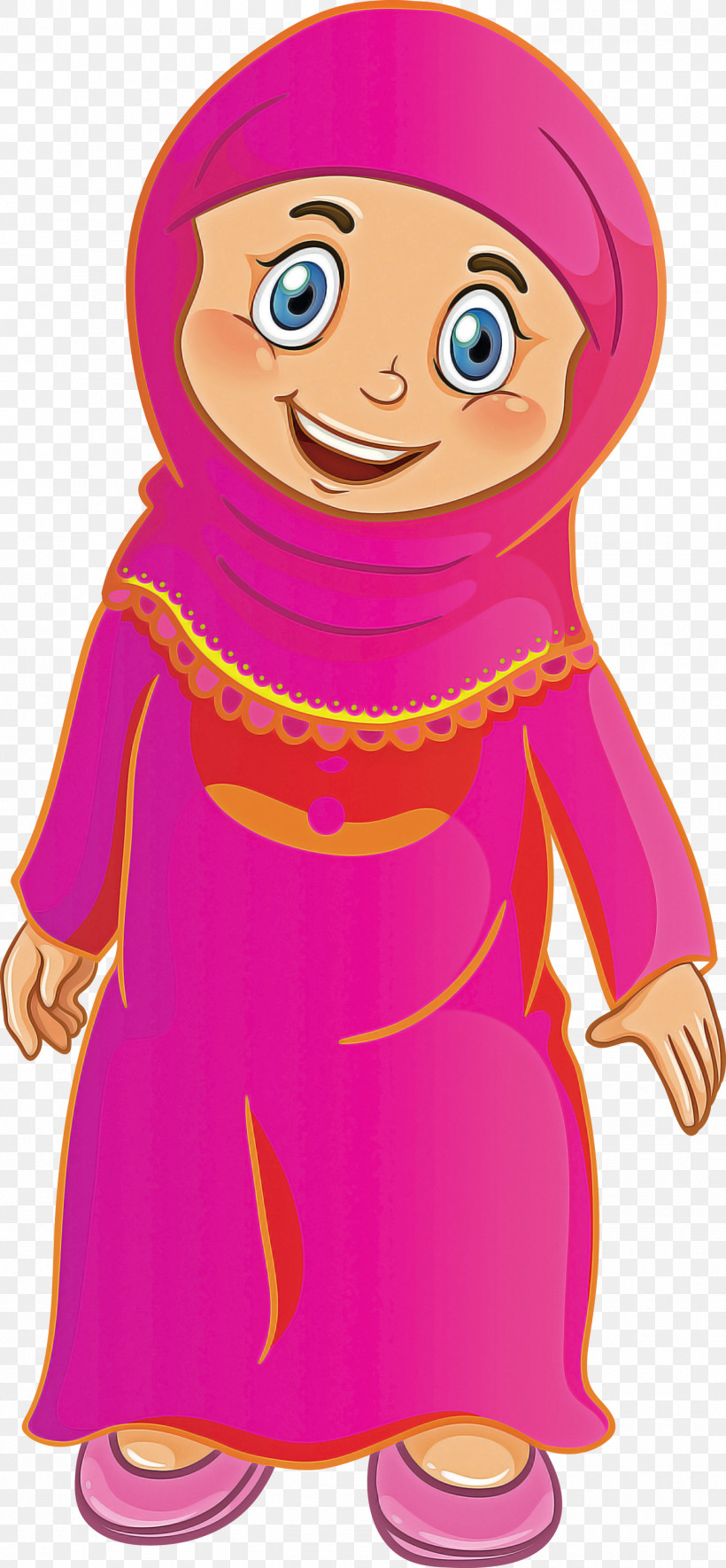 Muslim People, PNG, 1390x3000px, Muslim People, Cartoon, Doll, Gesture, Magenta Download Free