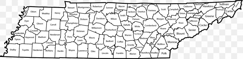 East Tennessee Middle Tennessee Upton County Map Tennessee County, North Carolina, PNG, 2000x490px, East Tennessee, Administrative Division, Area, Black And White, County Download Free