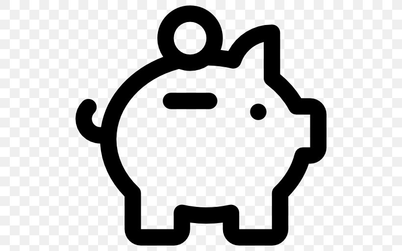 Piggy Bank Saving Money, PNG, 512x512px, Piggy Bank, Bank, Black And White, Business, Coin Download Free
