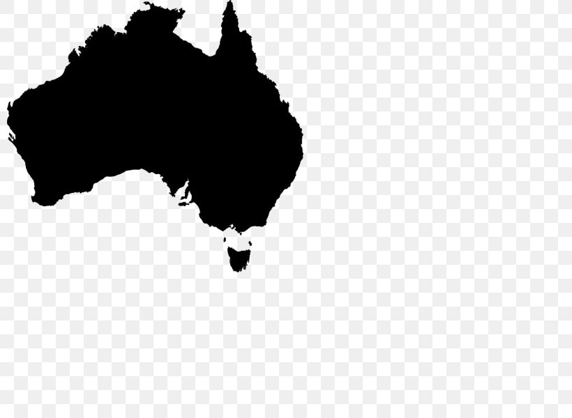Australia Map Clip Art, PNG, 800x600px, Australia, Black, Black And White, Brand, Flag Of Australia Download Free