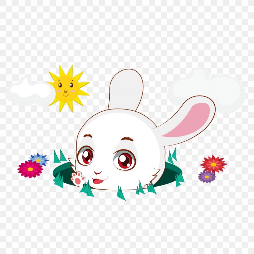 Rabbit Illustration, PNG, 1600x1600px, Rabbit, Art, Cartoon, Easter Bunny, Fictional Character Download Free