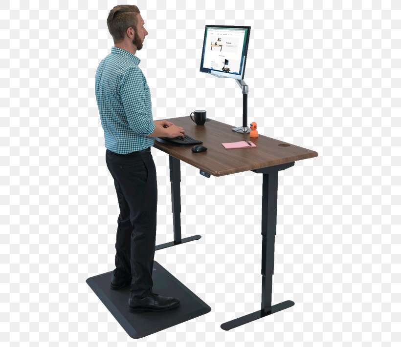 Standing Desk Treadmill Desk Sit-stand Desk, PNG, 500x711px, Standing Desk, Desk, Furniture, Human Factors And Ergonomics, Idea Download Free