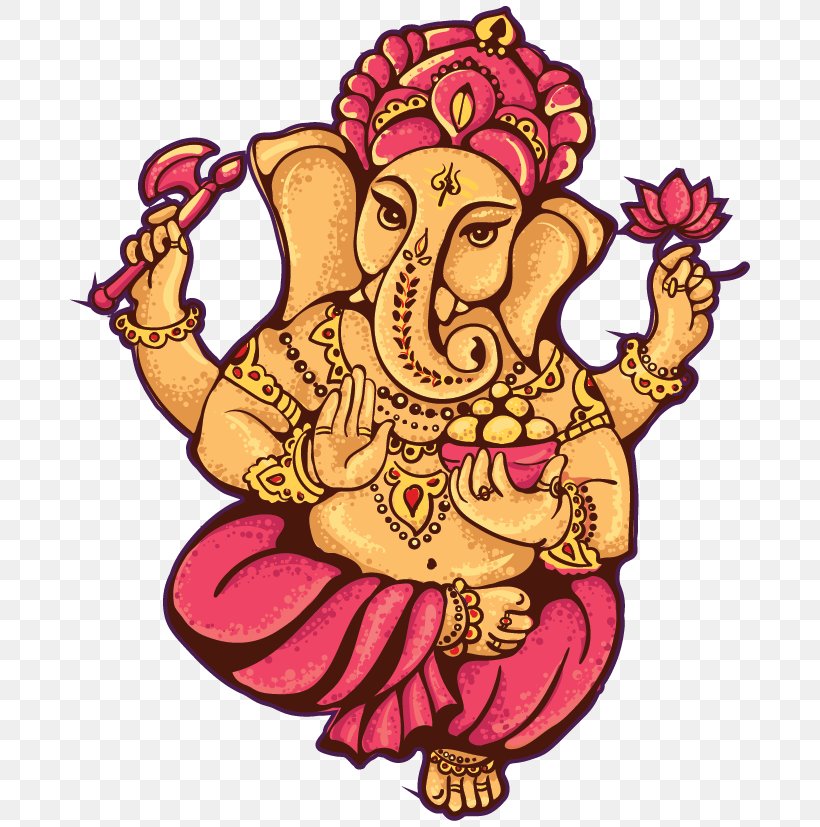 Ganesha Ganesh Chaturthi Royaltyfree Art Vector Graphics