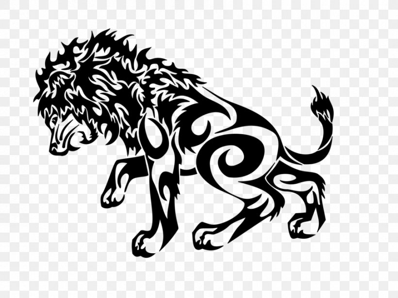 Lionhead Rabbit Tiger Tattoo Tribe, PNG, 900x675px, Lion, Art, Big Cats, Black And White, Carnivoran Download Free