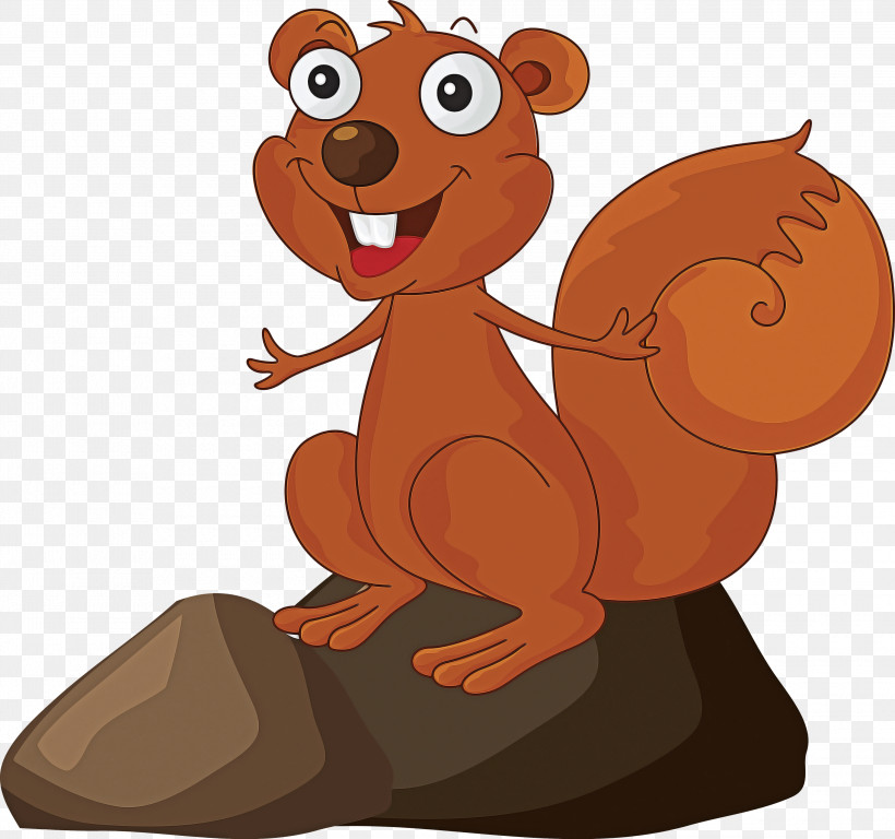 Squirrel, PNG, 3000x2810px, Squirrel, Animation, Beaver, Brown Bear, Cartoon Download Free