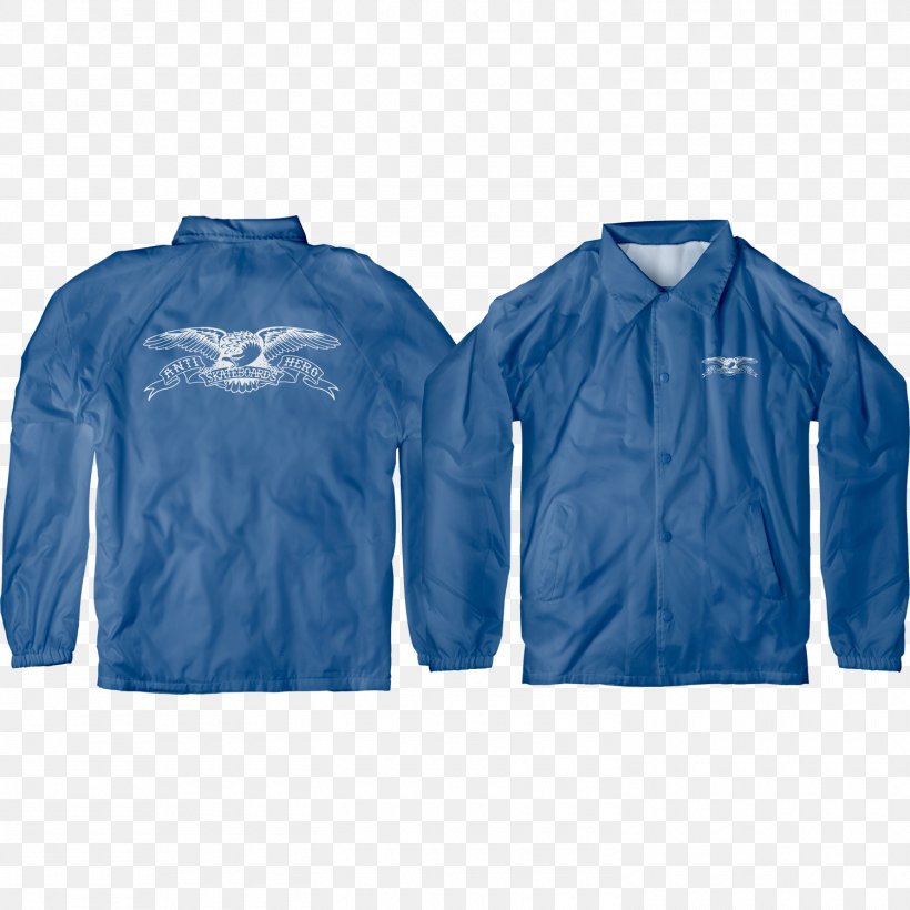 T-shirt Windbreaker Jacket Outerwear, PNG, 1500x1500px, Tshirt, Antihero, Blue, Cobalt Blue, Electric Blue Download Free