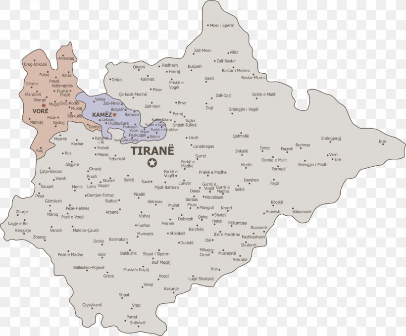Administrative Units Of Tirana Wikipedia Wikimedia Commons Toata Harta, PNG, 1236x1024px, Tirana, Administrative Division, Albania, Border, Ecoregion Download Free