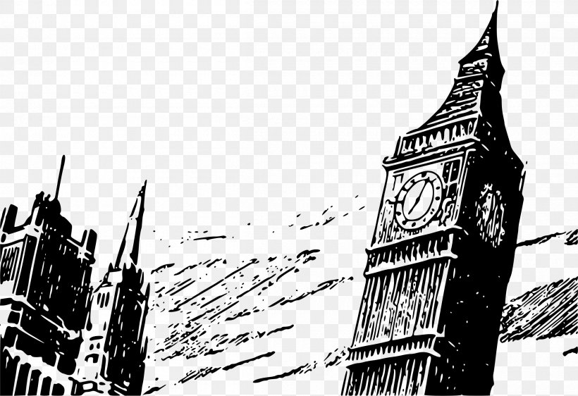 Big Ben Palace Of Westminster Landmark Tower Clip Art, PNG, 2400x1646px, Big Ben, Black And White, Brand, Building, City Download Free